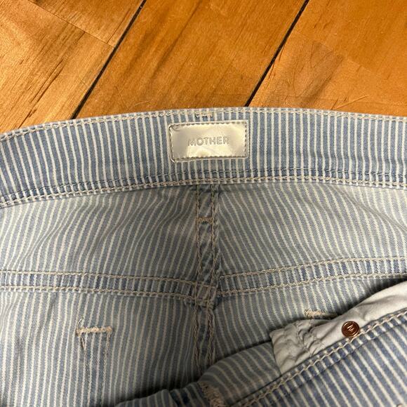 MOTHER The Cruiser On The Road Light Lightweight Flared Striped Denim 32 - Picture 8 of 8